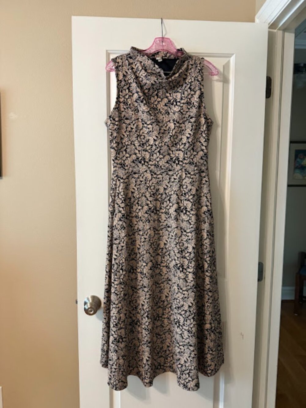PACT Fit and Flare cowl neck dress. - Picture 2 of 6